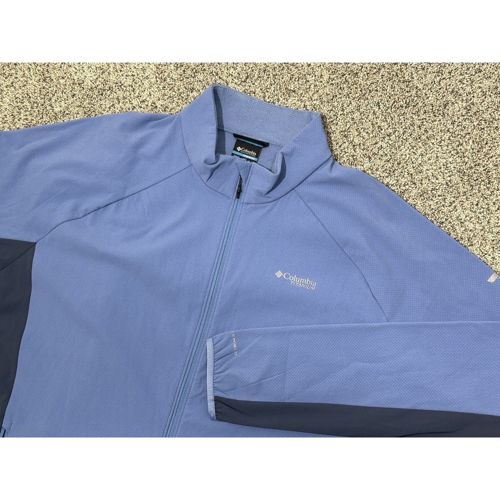 Columbia Men's Spectre Ridge Full Zip Tech Fleece Size XXL 2XL Blue